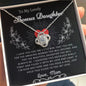 To My Lovely Bonus Daughter Love Mom - Love Knot Necklace