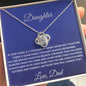 To My Daughter Love Knot Necklace - Love Dad