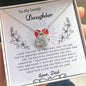 To My Lovely Daughter Love Dad- Love Knot Necklace