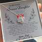 To My Lovely Bonus Daughter Love Dad - Love Knot Necklace