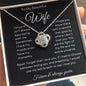 To My Beautiful Wife - Love Knot Necklace