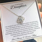 To My Beautiful Daughter Love Mom - Love Knot Necklace