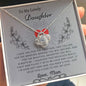 To My Lovely Daughter Love Mom - Love Knot Necklace