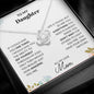 To My Daughter Love Mom - Love Knot necklace