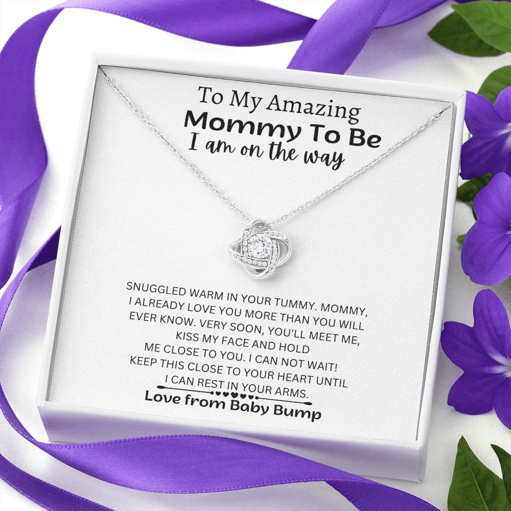 To My Amazing Mommy To Be - Love Knot Necklace