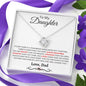 To My Daughter Love Knot Necklace - Love Dad