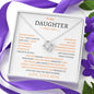 To My Daughter Love Mom - Love Knot Necklace