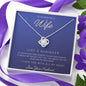 To My Beautiful Wife - Love Knot Necklace