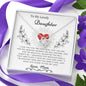 To My Lovely Daughter Love Mom - Love Knot Necklace
