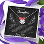 To My Lovely Daughter Love Dad - Love Knot Necklace