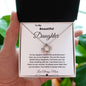 To My Beautiful Daughter Love Mom - Love Knot Necklace