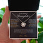 To My Beautiful Daughter Love Mom - Love Knot Necklace