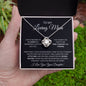 To My Loving Mother Love Daughter - Love Knot Necklace