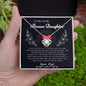 To My Lovely Bonus Daughter Love Dad- Love Knot Necklace