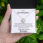 To My Granddaughter Love Grandpa -Love Knot Necklace