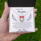 To My Lovely Daughter Love Mom - Love Knot Necklace