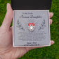 To My Lovely Bonus Daughter Love Dad - Love Knot Necklace