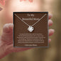 To My Beautiful Mom -Love Knot necklace