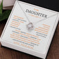 To My Daughter Love Mom - Love Knot Necklace