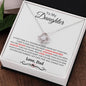 To My Daughter Love Knot Necklace - Love Dad