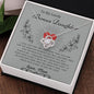 To My Lovely Bonus Daughter Love Mom - Love Knot Necklace
