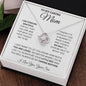To My Caring Mom Love Your Son - Love Knot Necklace