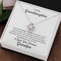 To My Granddaughter Love Grandpa -Love Knot Necklace