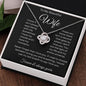 To My Beautiful Wife - Love Knot Necklace