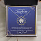 To My Beautiful Daughter Love Dad- Love Knot Necklace