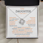 To My Daughter Love Dad- Love Knot Necklace