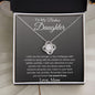 To My Badass Daughter Love Mom - Love Knot Necklace