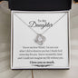 To My Daughter Love Knot Necklace