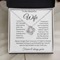 To My Beautiful Wife - Love Knot Necklace