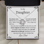 To My Daughter Love Knot Necklace - Love Dad