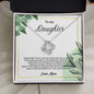 To My Daughter Love Knot Necklace - Love Mom