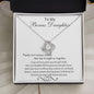 To My Bonus Daughter - Love Knot Necklace