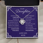 To My Daughter Love Mom - Love Knot Necklace