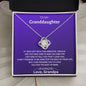 To My Granddaughter Love Grandpa-Love knot Necklace