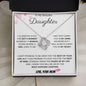 To My Beautiful Daughter Love Mom - Love Knot Necklace