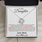 To My Daughter Love Mom -Love Knot Necklace