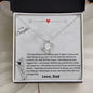 To My Daughter Love Dad - Love Knot Necklace