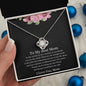To My Best Mom - Love Knot Necklace