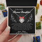 To My Lovely Bonus Daughter Love Mom - Love Knot Necklace