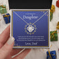To My Beautiful Daughter Love Dad- Love Knot Necklace