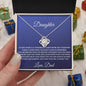 To My Daughter Love Knot Necklace - Love Dad