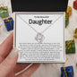 To My Beautiful Daughter - Love Knot Necklace
