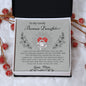 To My Lovely Bonus Daughter Love Mom - Love Knot Necklace
