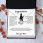 Congratulations on your graduation! - Love Mom Knot Necklace
