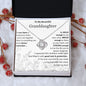 To My Beautiful Granddaughter Love Knot Necklace