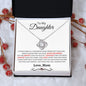 To My Daughter Love Mom -Love Knot Necklace